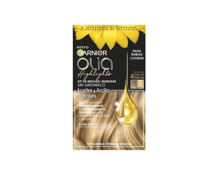 Garnier Olia Highlights Permanent Hair Coloring without Ammonia with Natural Flower Oils Blonde