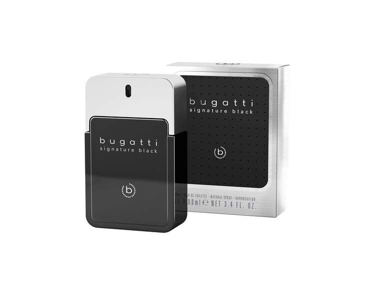 Bugatti Signature Black Men's Perfume 100ml - Fresh Woody Eau de Toilette for Every Occasion