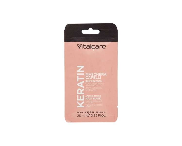 Vitalcare Keratin Strengthening Hair Mask with Arginine for Brittle and Damaged Hair 25ml