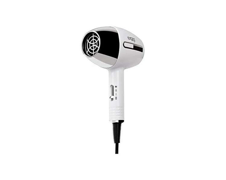 IDItalian Elite Compact Protec Hair Dryer 1400 Watt IDEGTI1400 Silver White