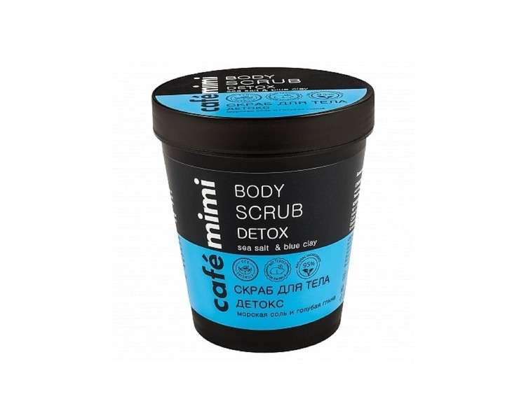 Natural Cosmetics Detox Body Scrub Sea Salt and Blue Clay 330g