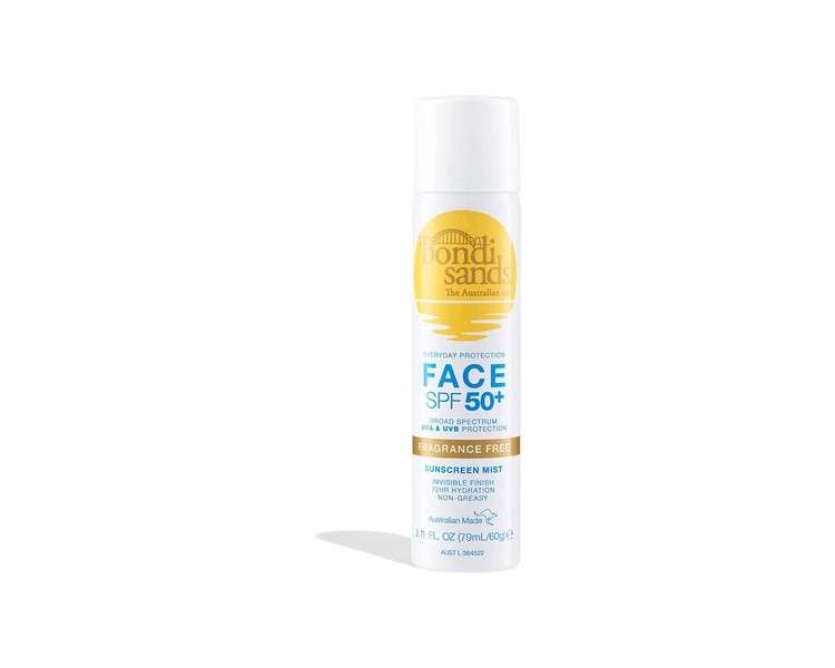 Bondi Sands SPF 50+ Fragrance Free Face Sunscreen Mist 79ml 2.11oz