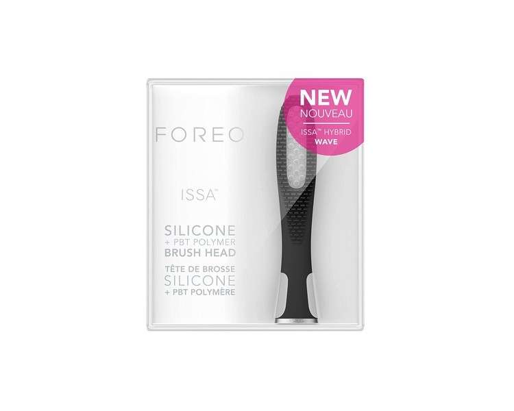 FOREO ISSA Hybrid Wave Black Brush Head Medical-Grade Silicone & PBT Polymer Bristles