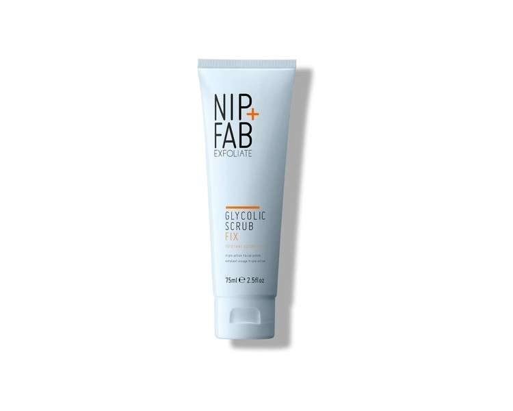 Nip + Fab Glycolic Acid Fix Face Scrub with Salicylic Acid AHA/BHA Exfoliating Facial Cleanser Polish 75ml