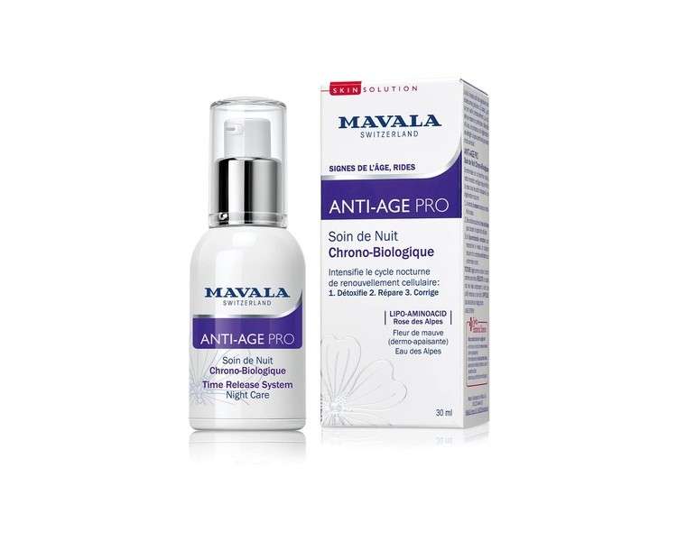 Mavala Anti-Age Pro Time Release System Night Care Serum 30ml