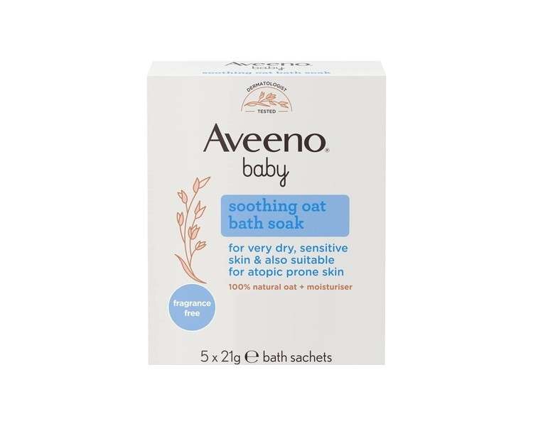 Aveeno Baby Soothing Oat Bath Sachets - Pack of 5
