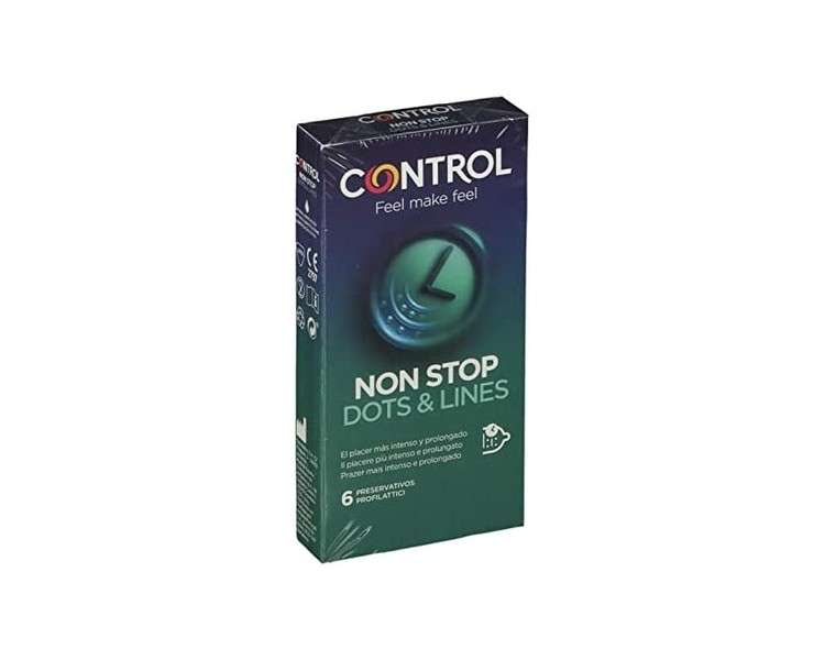 Control Stimulation Non Stop Dots & Lines Condoms - Pack of 6