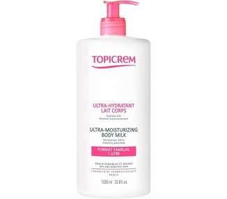 Topicrem Ultra-Hydrating Body Lotion Fragrance Free 1L