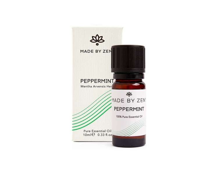 Made By Zen Peppermint Essential Oil 100% Pure for Diffusers - 10ml