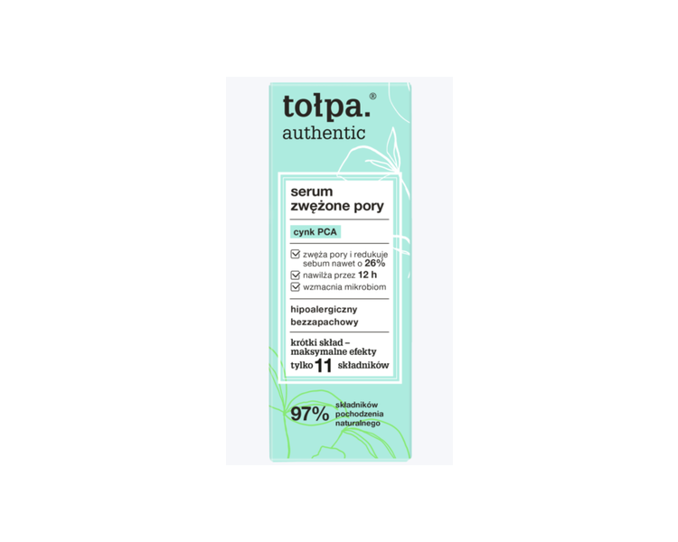 Tołpa 97% Natural Pore Tightening Serum with Zinc PCA and Microbiome Protection