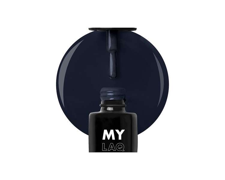 MYLAQ UV Nail Polish Blue 5ml - My Winter Evening