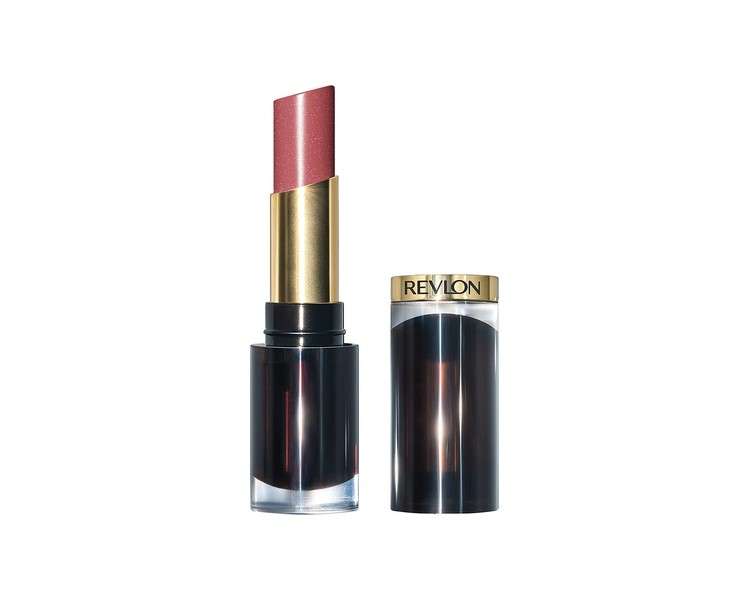 Revlon Super Lustrous Glass Shine Lipstick with Aloe, Hyaluronic Acid and Rose Quartz Glossed Up Rose 1 Count