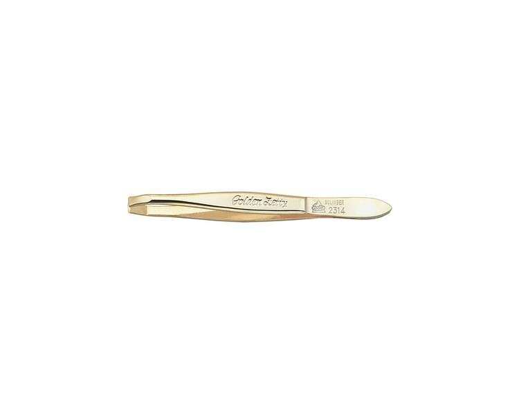 Erbe Solingen Becker-Manicure Germany 24K Gold-Plated Angled Tweezers 8cm