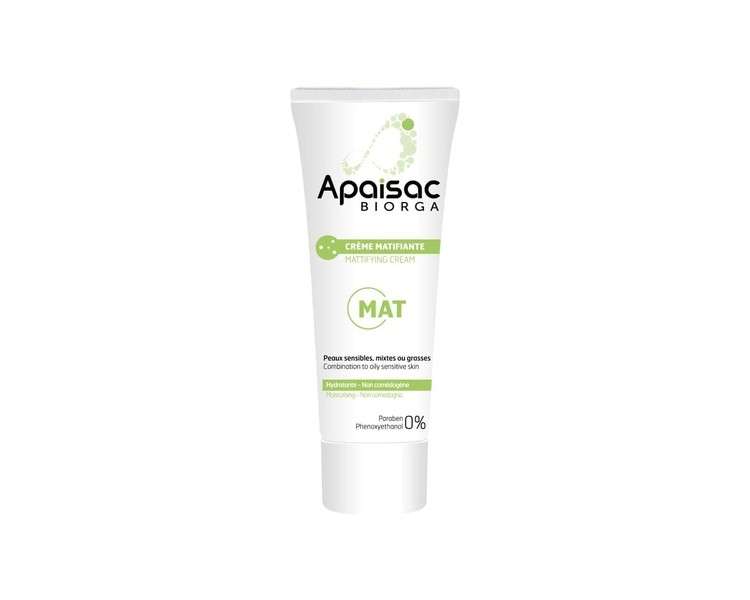 Apaisac Biorga Mattifying Mate Cream 40ml