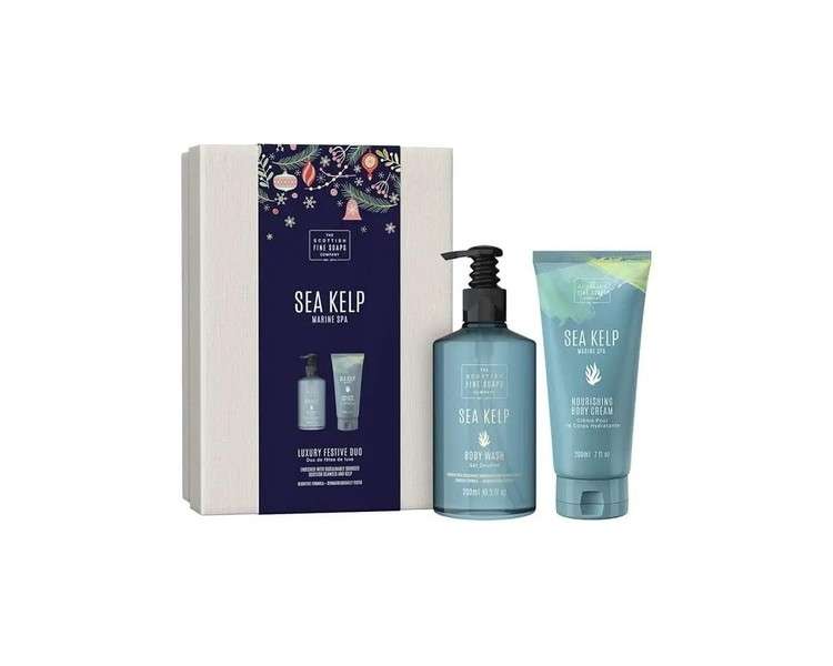 Scottish Fine Soaps Sea Kelp Full Size Body Wash and Body Cream Set 300ml and 200ml