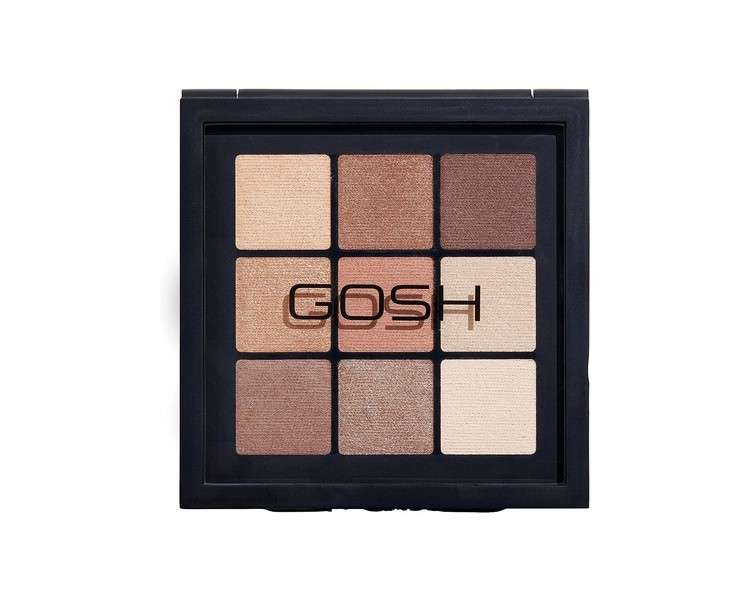 GOSH Eyedentity Vegan Eyeshadow Palette with 9 Perfectly Matched Colors in Matte and Metallic 004 Be Here