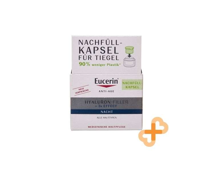 Eucerin Hyaluron Filler Moisturizing Night Cream Refill 50ml Face Wrinkles