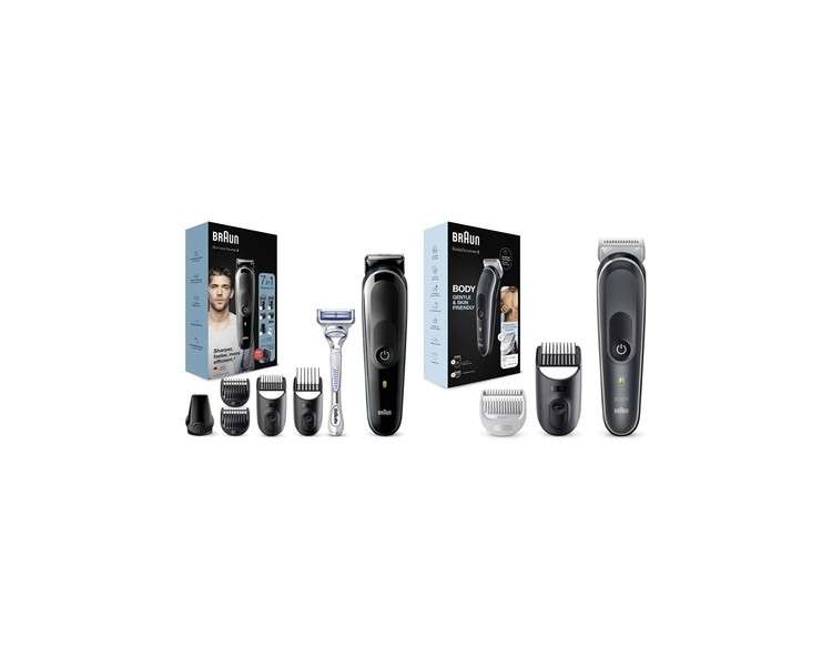 Braun 7-in-1 Multi Grooming Kit MGK3342 with SkinShield Technology Body Groomer BG5350 for Men