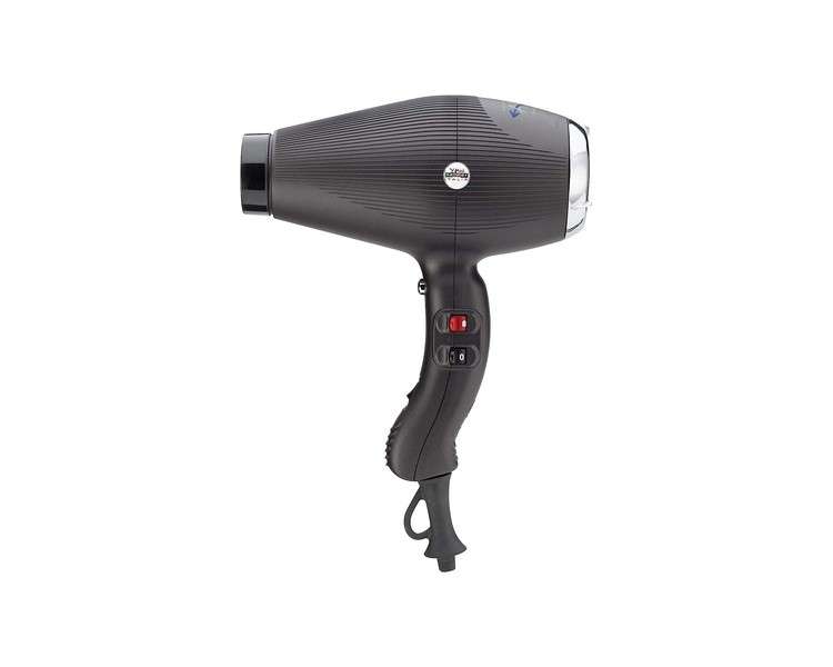 GAMMAPIU Professional Hair Dryer Dual Aria Ionic with Ion Generator and Heat Control Graphite Black