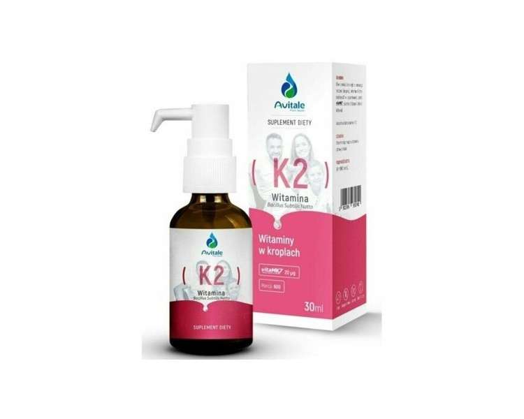 Vitamin K2 Liquid Drops 20mcg 30ml - ALINESS Avitale