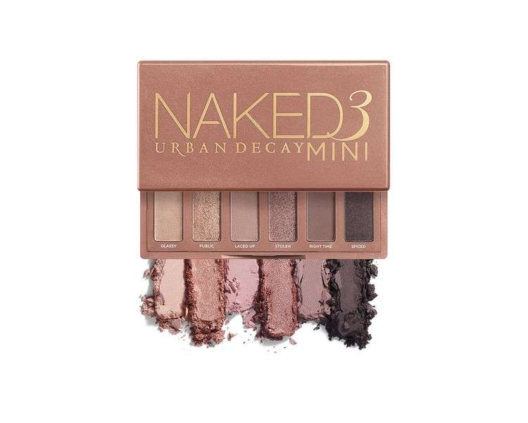 Urban Decay Naked3 Mini Eyeshadow Palette Pigmented Eye Makeup Palette for Travel Up to 12 Hours