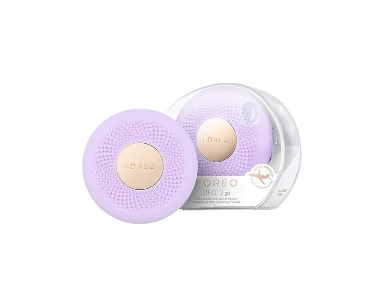 FOREO UFO 3 go Travel-friendly Face Mask Skincare Device with Full Spectrum LED and Red Light Therapy Thermo Therapy T-Sonic Massage App-connected Lavender