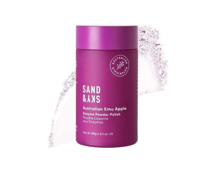 Sand & Sky Australian Glow Berries Enzyme Peeling Powder Polish Face Exfoliator and Cleanser with Papaya Enzyme Jojoba Oil and Vitamin C