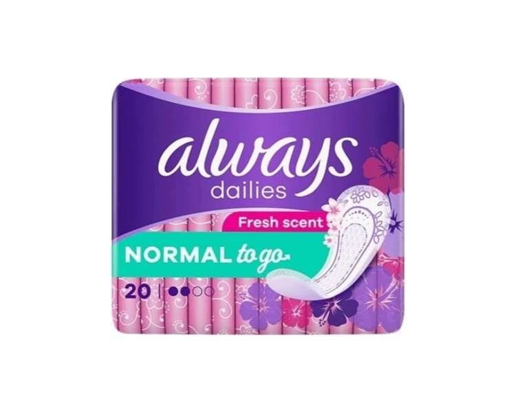 Always Dailies Normal to Go Fresh Panty Liners