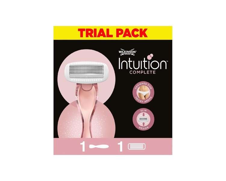 Wilkinson Sword Intuition Complete For Women Smooth Shave Razor Handle + 1 Blade Refill 1 Count