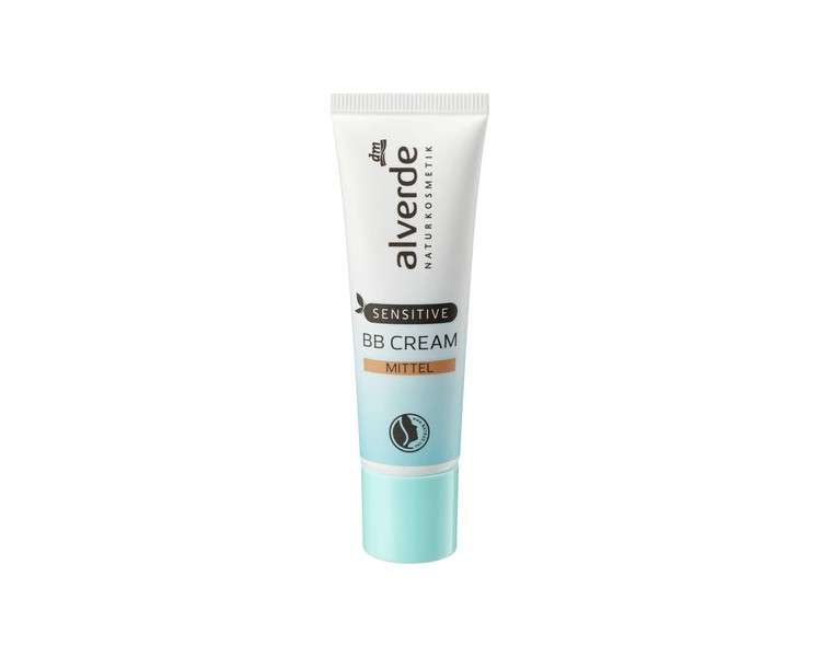 Sensitive BB Cream Medium Natural Cosmetics - Conceals Small Imperfections and Provides a Nourished Skin Feeling - Equipped with Light Coverage 30ml