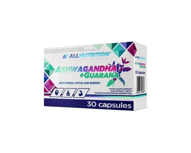 Allnutrition Ashwagandha + Guarana 30 Capsules