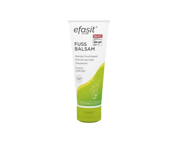 Efasit Foot Balm 75ml - Rich Moisturizing Care for Dry Feet with Jojoba and Rosemary Oil, Comfrey and Chamomile - Revitalizes and Nourishes the Feet