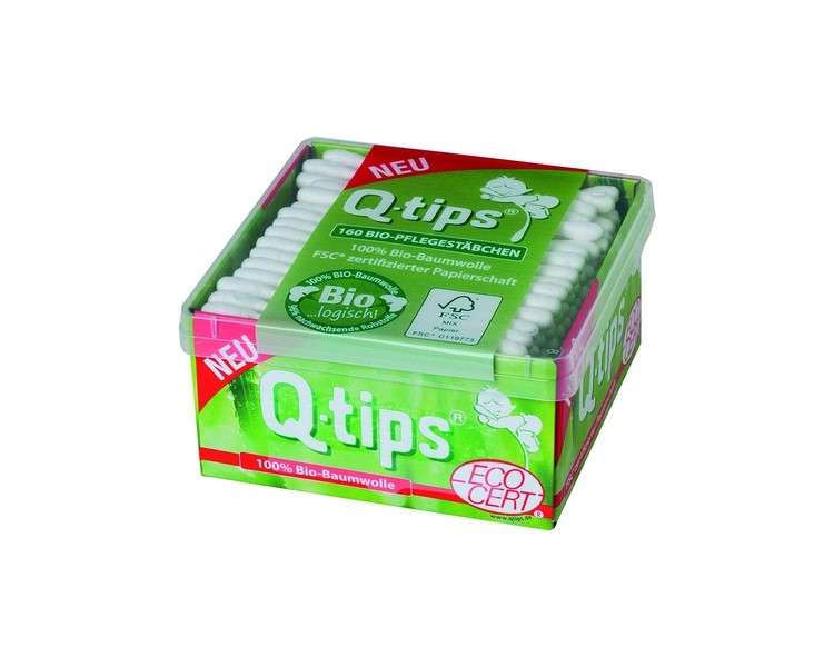 Q-tips Bio Care Sticks Cube Box 160 Sticks