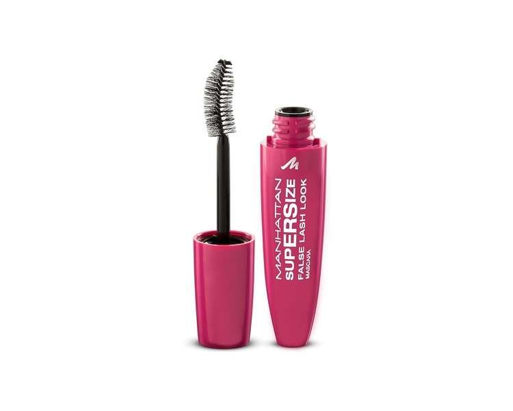 Manhattan SuperSize False Lash Look Mascara Contact Lens-Friendly Black Mascara with Push-Up Effect 12ml