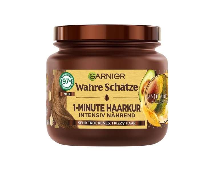 Garnier True Treasures 1-Minute Hair Treatment with Avocado Oil and Shea Butter 340ml