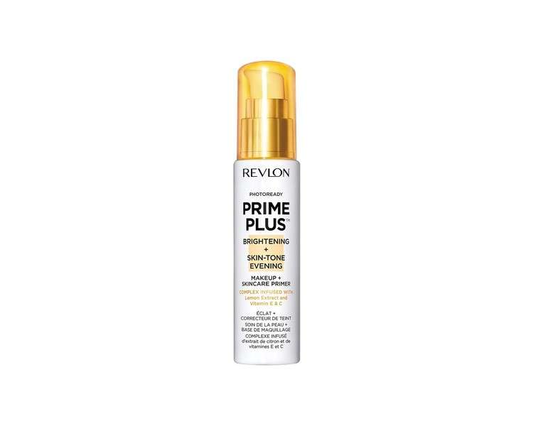 Revlon Prime Plus Makeup & Skincare Primer Brightening and Skin-Tone Evening with Vitamin C and Lactic Acid 30ml