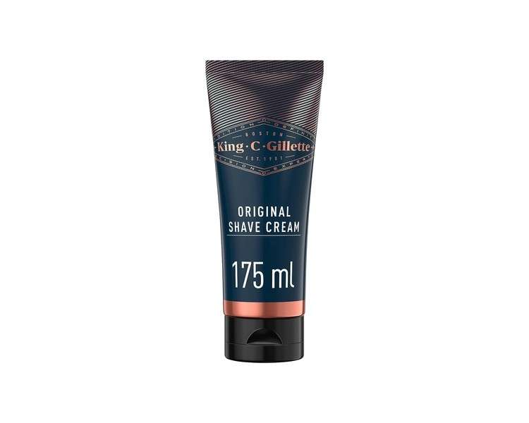 King C. Gillette Original Shaving Cream 175ml - Moisturizing Facial Care for Sensitive Skin and Barber-Level Results