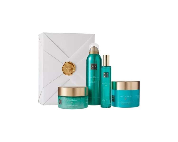 RITUALS Gift Set The Ritual of Karma L - 4 Home and Skincare Products with Lotus Flower and White Tea - Bath Gift Box