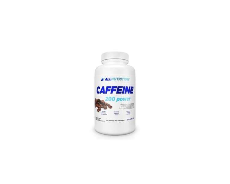 Allnutrition Caffeine 200mg Power 100 Capsules Focus Pre Workout Coffee Caffeine