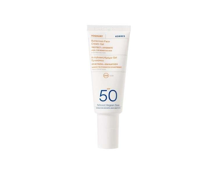 KORRES YOGHURT SPF50 Face Sun Cream Gel 40ml