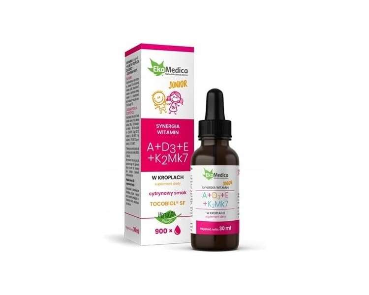 Ekamedica Junior Synergia Vitamins A+D3+E+K2Mk7 30ml