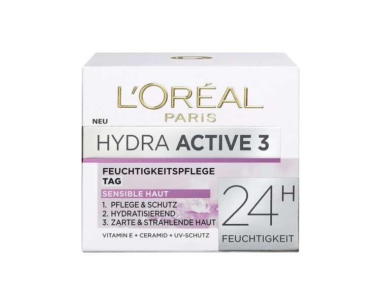 L'Oreal Paris Dermo Expertise Hydra Active 3 Hydrafresh Cream for Dry and Sensitive Skin 50ml