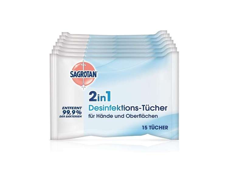 Sagrotan 2in1 Disinfectant Cloths Pack of 7