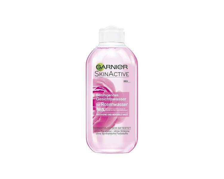 Garnier Soothing Facial Toner with Rose Water for Dry and Sensitive Skin 200ml