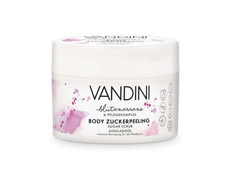 VANDINI Body Sugar Scrub for All Skin Types with Avocado Oil 220g