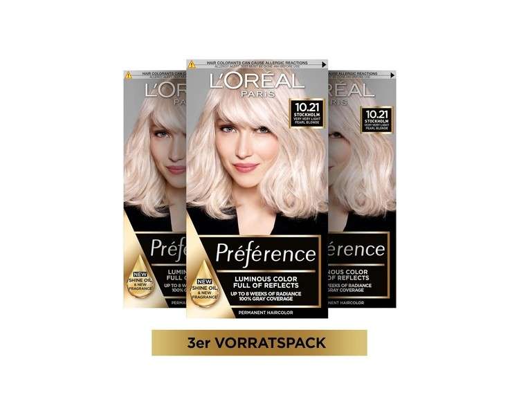 L'Oréal Paris Préférence 10.21 Platinum Mother-of-Pearl Blonde