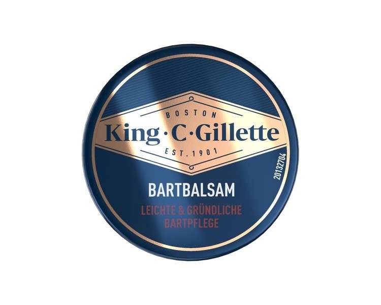 King C. Gillette Beard Balm for Men 100ml with Shea Butter, Argan Oil, and Cocoa Butter