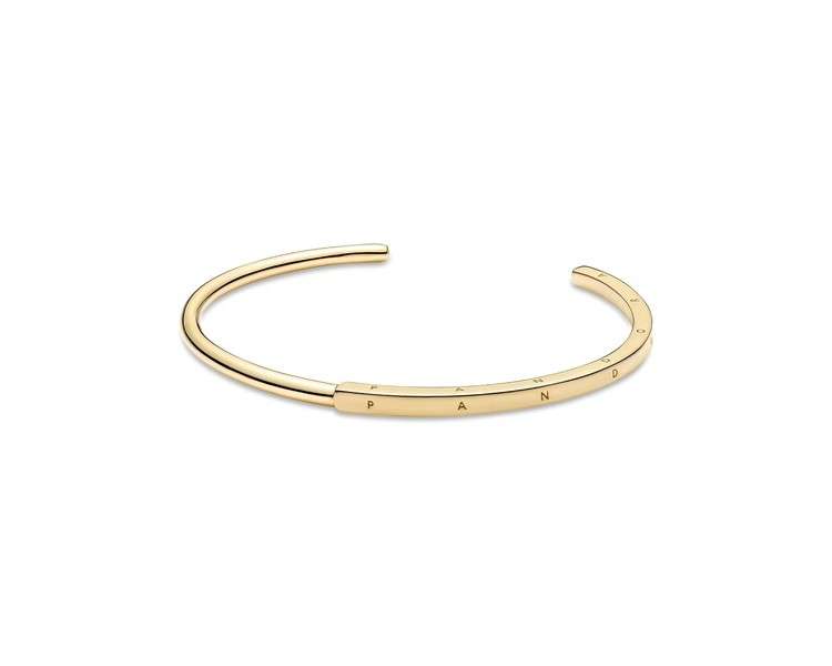 Pandora Signature I-D Bangle in Gold from the Pandora Signature Collection 17.50cm