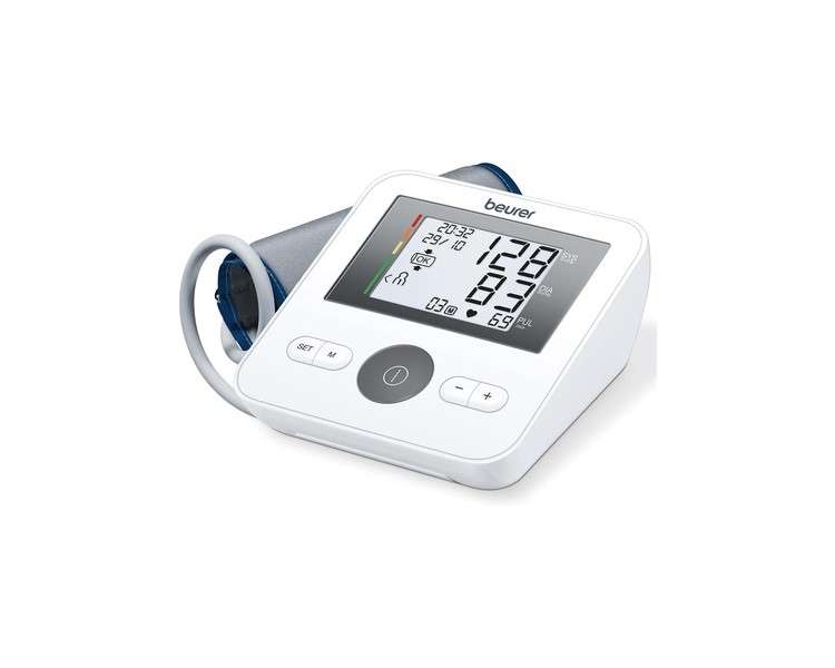 Beurer BM27 Automatic Blood Pressure Monitor with Arrhythmia Detection and Colour-Coded Risk Indicator XL Upper-Arm Cuff