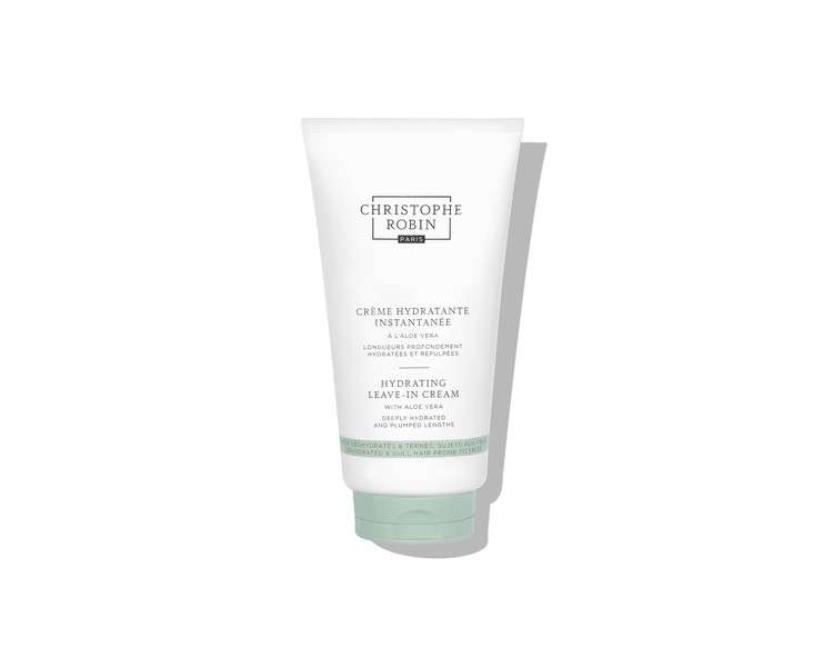 Christophe Robin Hydrating Leave-In Cream With Aloe Vera for Nourishing and Softening Dry Hair - Heat Protecting 5 fl. oz